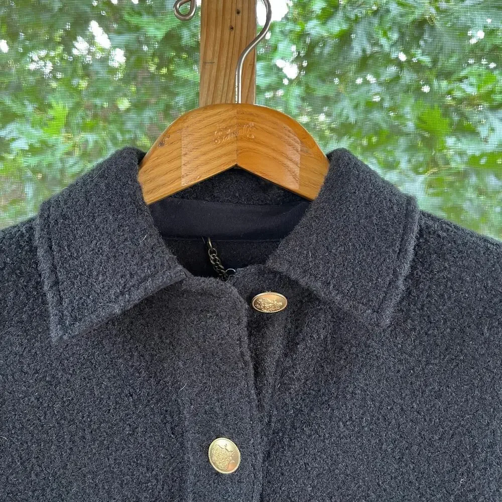 J.Crew Women's Boucle' Shirt-Jacket Black Size XS